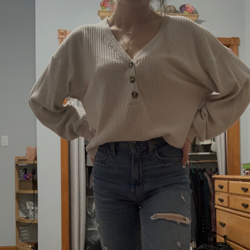 Waffle Knit Top